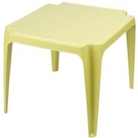 Sunnydays Kindertafel - groen - kunststof - buiten/binnen - L56 x B51 x H44 cm - Bijzettafels   -