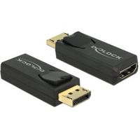 Delock 65571 Adapter DisplayPort 1.2 male > HDMI female 4K Passief zwart - thumbnail