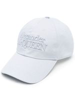 Alexander McQueen casquette à logo brodé - Bleu