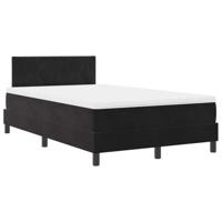 vidaXL Boxspring Bed met Matras & LED Zwart 120x200 cm Fluweel