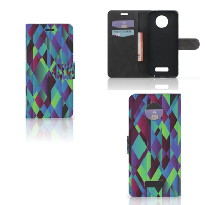 Motorola Moto Z Book Case Abstract Green Blue Motorola Moto Z Book Case Abstract Green Blue