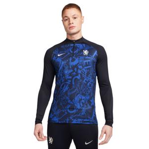 Nike Chelsea Strike Trainingstrui 1/4-Zip 2023-2024 Zwart Blauw Wit