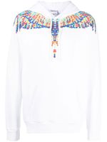 Marcelo Burlon County of Milan hoodie en coton à lien de resserrage - Blanc - thumbnail