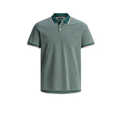 JACK & JONES PREMIUM regular fit polo groen/wit JACK & JONES PREMIUM regular fit polo groen/wit