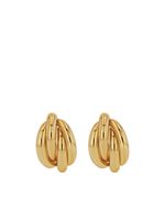 ANINE BING boucles d'oreilles Knot en plaqué or 14ct