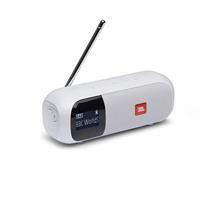 JBL Tuner 2 draagbare radio, Bluetooth luidspreker met DAB; en FM-radio, 12 uur draadloze muziek, wit