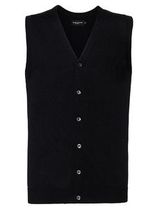 Russell Z719M Men`s V-Neck Sleeveless Knitted Cardigan