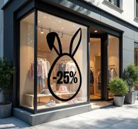 Paasdag korting etalage sticker