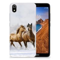 Xiaomi Redmi 7A TPU Hoesje Paarden - thumbnail