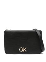 Calvin Klein sac à bandoulière à plaque logo - Noir