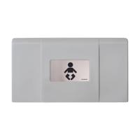 FOUNDATIONS Ultra 200-EH opklapbare Verschoontafel in Grijs Kunststof Wandcommode / Luiertafel met wandmontage incl.