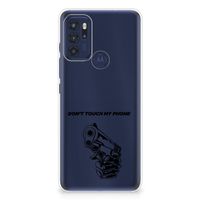 Motorola Moto G60s Silicone-hoesje Gun Don't Touch My Phone - thumbnail