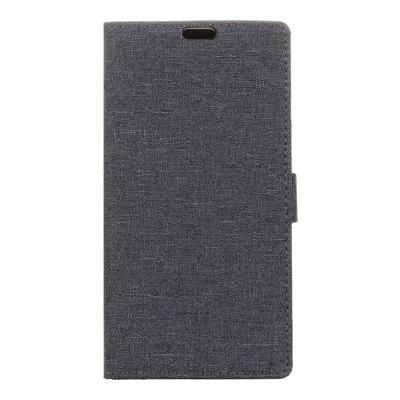 Shop4 - Samsung Galaxy S9 Plus Hoesje - Wallet Case Linnen Zwart