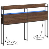 vidaXL Moderne Hoofdbord voor de Slaapkamer - Stijlvol met Opslag en een Bedzijde Organizer en Binnen Slaaplamp