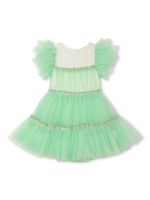 Billieblush robe sans manches à empiècement en tulle - Vert