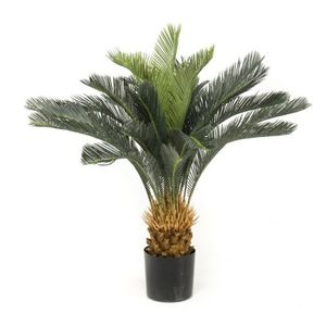 Kantoor kunstplant groene Cycas revoluta/vredespalm 90 cm in pot