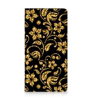 Samsung Galaxy A54 Smart Cover Gouden Bloemen