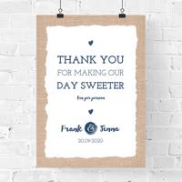 Poster bedankjes indigo eco