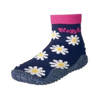 Playshoes zwemsokken marine roze margrieten Maat - thumbnail