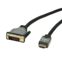 ROLINE 11.04.5876 video kabel adapter 1,5 m HDMI Type A (Standaard) DVI-D Zwart, Zilver - thumbnail