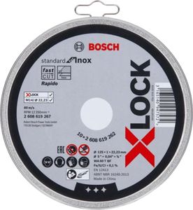 Bosch Accessories 2608619262 2608619262 Doorslijpschijf recht 125 mm 1 stuk(s)