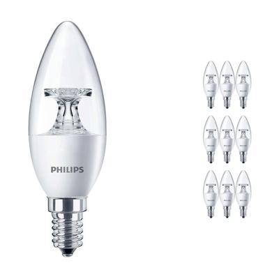 Voordeelpak 10x Philips CorePro LEDcandle E14 B35 5.5W 827 Helder | Vervangt 40W