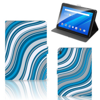 Lenovo Tab E10 Tablet Hoes Waves Blue - thumbnail