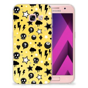 Silicone Back Case Samsung Galaxy A3 2017 Punk Geel