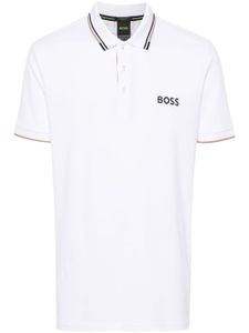 BOSS polo à logo brodé - Blanc