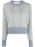 Golden Goose intarsia-knit logo jumper - Bleu