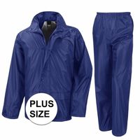 Grote maat blauw regenpak hele jaar door voor volwassenen 3XL (48/58)  - - thumbnail