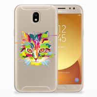 Samsung Galaxy J5 2017 Telefoonhoesje met Naam Cat Color - thumbnail