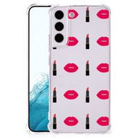 Samsung Galaxy S22 Doorzichtige Silicone Hoesje Lipstick Kiss