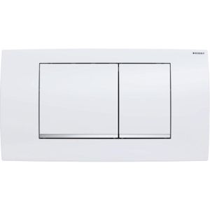 Geberit Twinline bedieningplaat, 2-toets spoeling frontbediening voor toilet 34x18.5cm wit 115.899.KJ.1