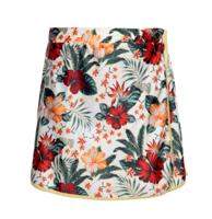 Queen Kerosin Flower Swim Skirt Ecru-XS