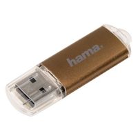 Hama 32GB Laeta USB flash drive USB Type-A 2.0 Bruin, Transparant