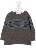 Bonpoint pull en maille fair isle - Marron