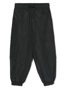 MSGM Kids pantalon cargo à logo brodé - Noir