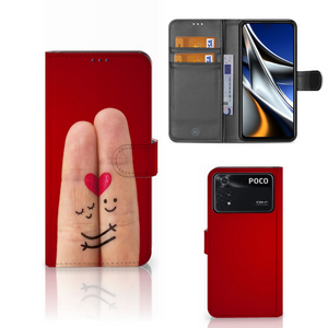 Xiaomi Poco X4 Pro 5G Wallet Case met Pasjes Liefde - Origineel Romantisch Cadeau