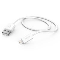 Hama iPhone USB-A Lightning-kabel (laad-/gegevensoverdrachtkabel/datakabel, USB-A 2.0 stekker naar Lightning, 1 m, MFI-gecertificeerd, 480 Mbit/s, iPad/iPhone 13/12/11/XS/XR/X/8/7/7+/6s/6/5/SE2020) wit