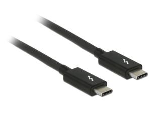 Delock 84845 Thunderbolt-kabel Thunderbolt Aansluitkabel Thunderbolt (USB-C) stekker, Thunderbolt (USB-C) stekker 1.00 m Zwart