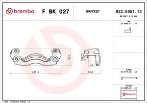 Remklauwhouderset BREMBO, Inbouwplaats: rechts: , u.a. für Mercedes-Benz, VW