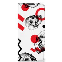 Mobiel BookCase OnePlus Nord CE 2 5G Skull Red - thumbnail