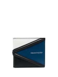 Alexander McQueen portefeuille en cuir à design colour block - Bleu