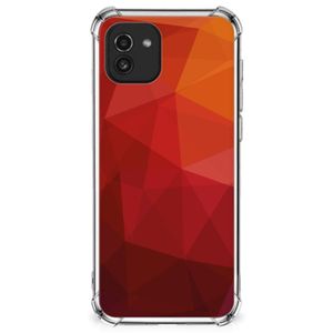 Shockproof Case voor Samsung Galaxy A03 Polygon Red