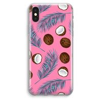 Kokosnoot roze: iPhone XS Max Transparant Hoesje