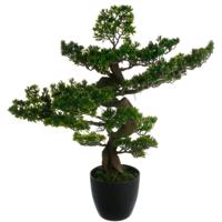 Atmosphera bonsai boom - in keramische pot - 80 cm - kunstplant - groen