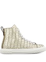 Giuseppe Zanotti baskets montantes à effet peau de crocodile - Or - thumbnail