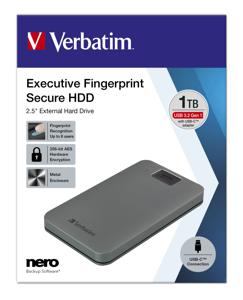 Verbatim 1TB 2.5 Secure Externe Harde Schijf met Vingerprint