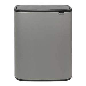 Brabantia Bo Touch Bin Afvalemmer 2 x 30 L - Mineral Concrete Grey